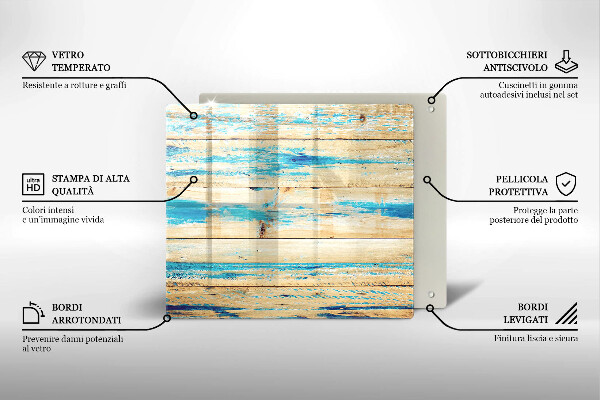Induction hob protector Retro boards wood