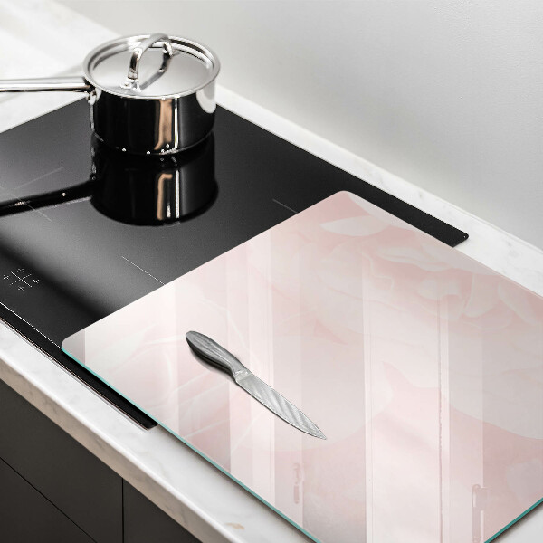 Induction hob protector Pastel background roses