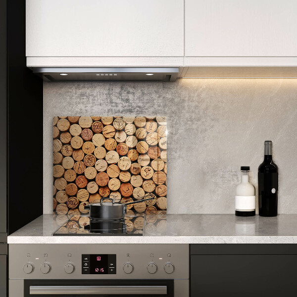 Induction hob protector Wine corks pattern