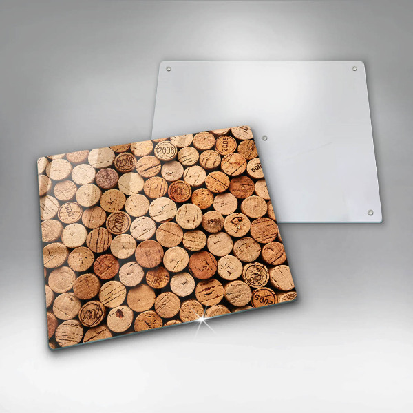 Induction hob protector Wine corks pattern