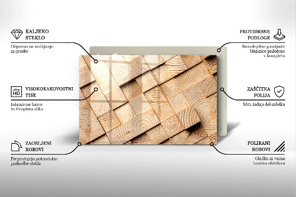 Worktop saver Wooden squares