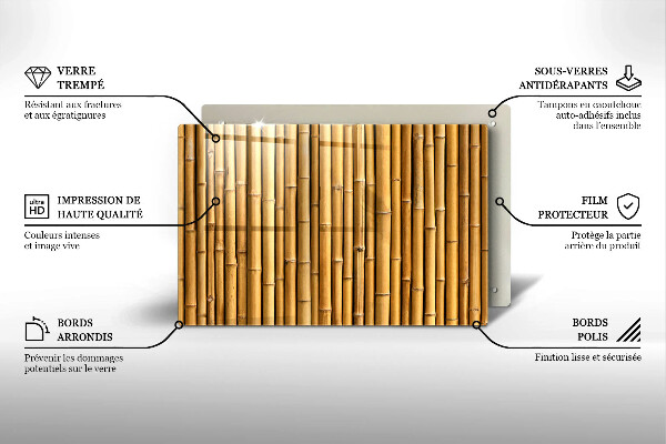 Induction hob cover Nature boho bamboo