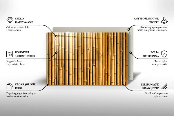 Induction hob cover Nature boho bamboo