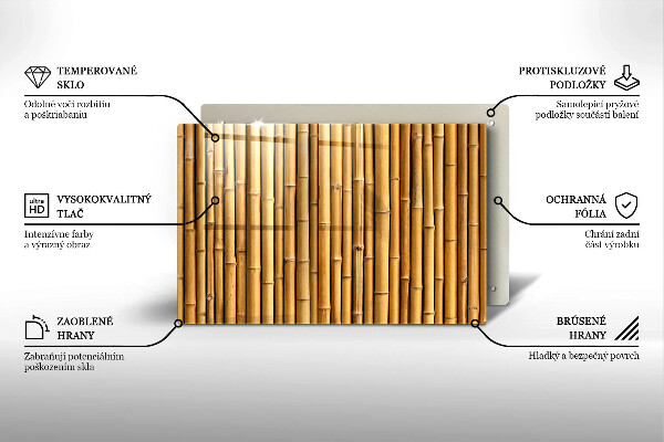 Induction hob cover Nature boho bamboo