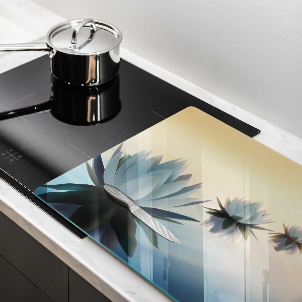 Induction hob cover Lilie flowers on the water
