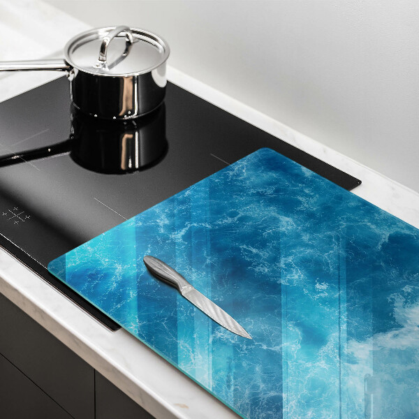 Induction hob protector Blue water