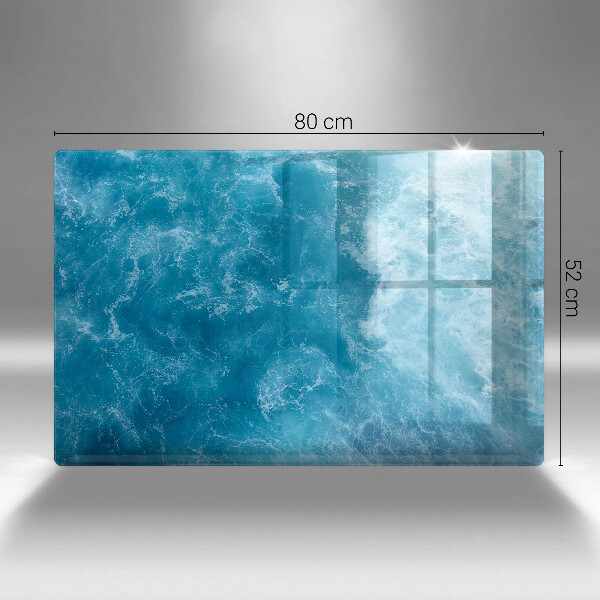 Induction hob protector Blue water