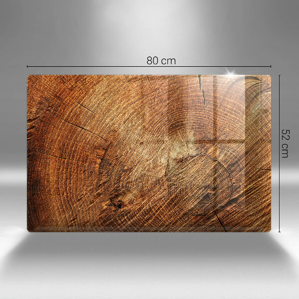 Induction hob cover Wood grain