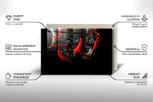 Worktop saver Chili peppers in water