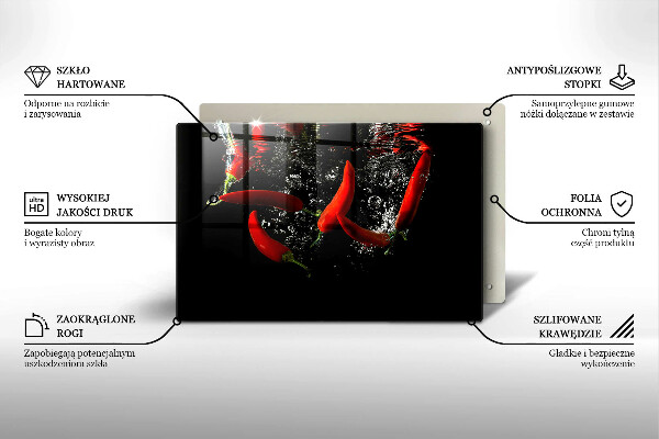 Worktop saver Chili peppers in water
