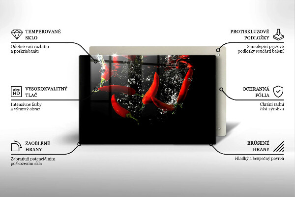Worktop saver Chili peppers in water