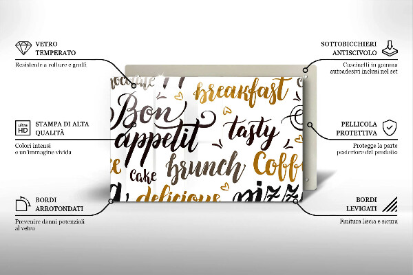 Induction hob protector Text Bon Appetit