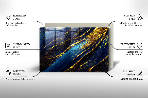 Worktop saver Navy blue abstraction