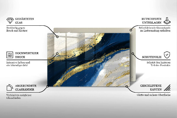 Worktop saver Texture with gold