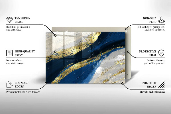 Worktop saver Texture with gold