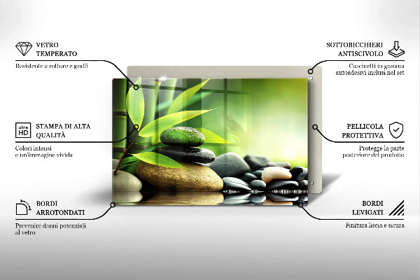 Worktop saver Zen bamboo stones
