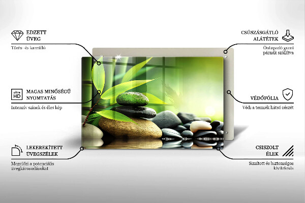 Worktop saver Zen bamboo stones