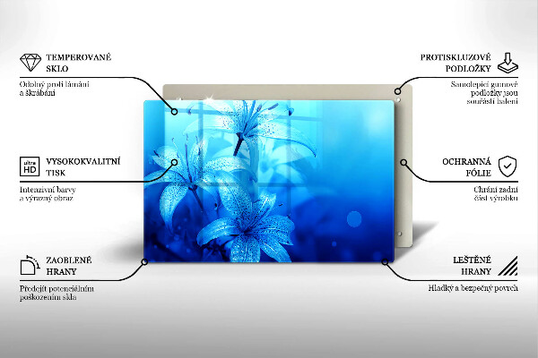 Worktop saver Blue flowers