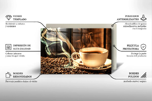 Work surface savers Cup and coffee beans