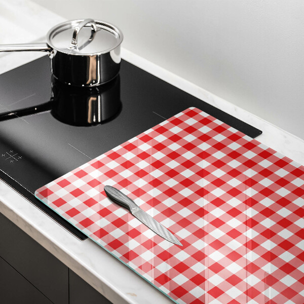 Work surface savers Red white grille
