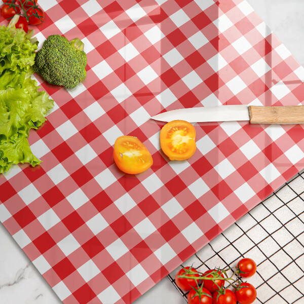 Work surface savers Red white grille