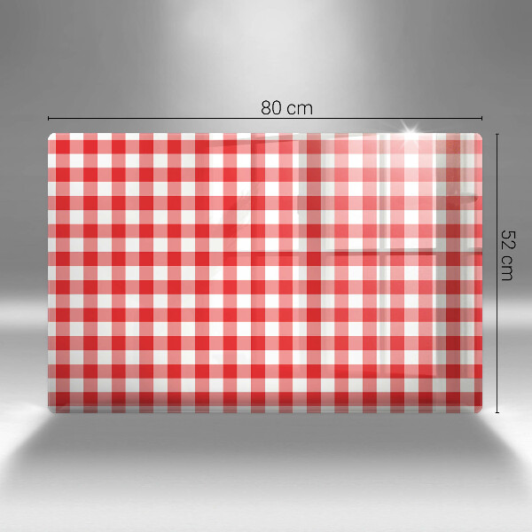 Work surface savers Red white grille