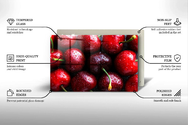 Work surface savers Cherries close-up