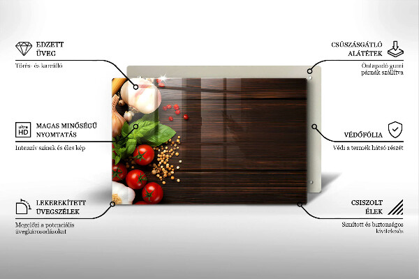 Work surface savers Vegetables on the table