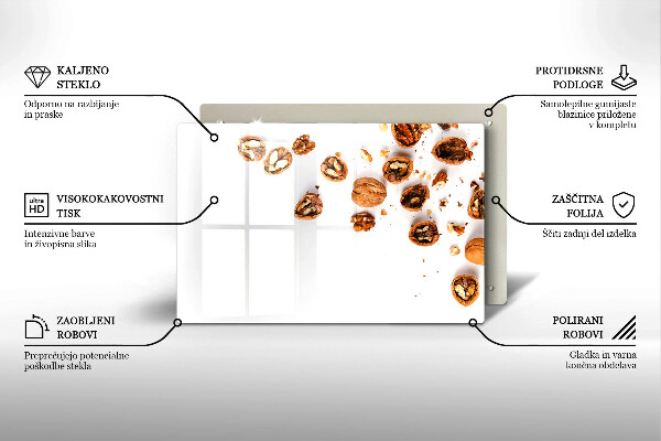 Work surface savers Nuts on a white background