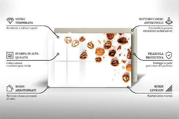 Work surface savers Nuts on a white background