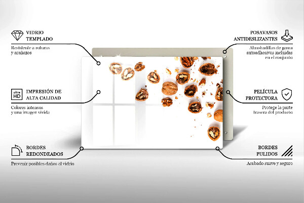 Work surface savers Nuts on a white background