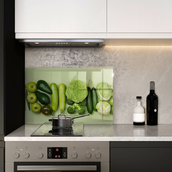 Work surface savers Green fruits and vegetables