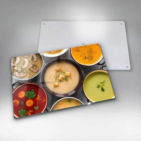 Work surface savers Colorful soups