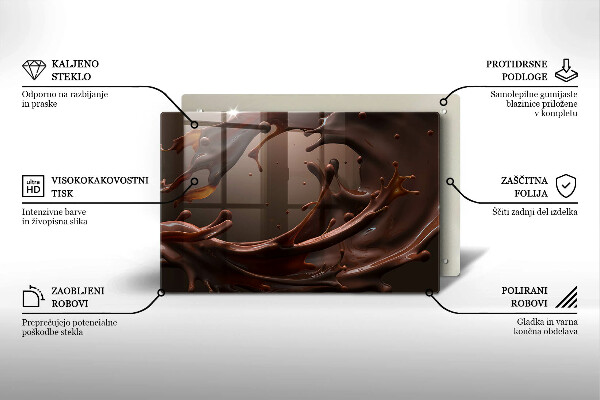 Induction hob protector Liquid chocolate