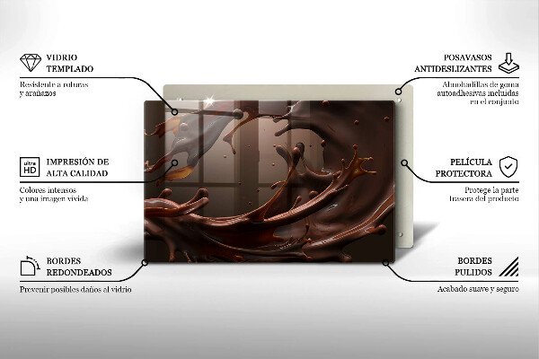 Induction hob protector Liquid chocolate