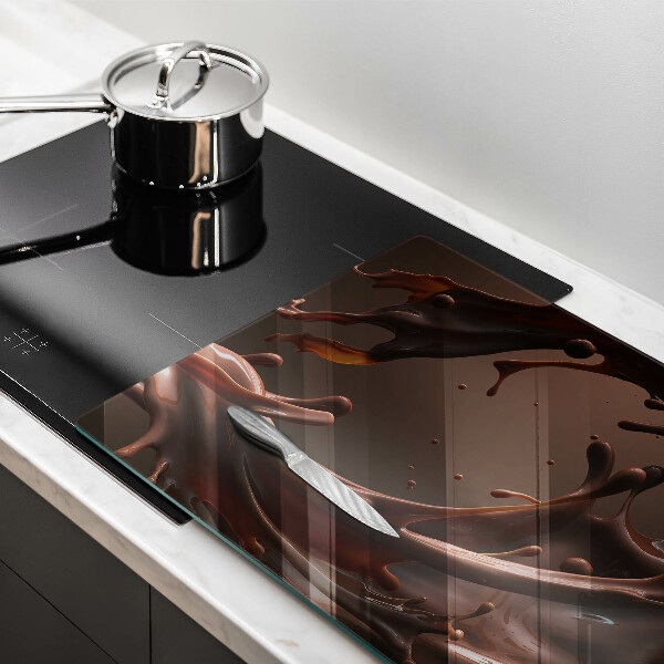 Induction hob protector Liquid chocolate