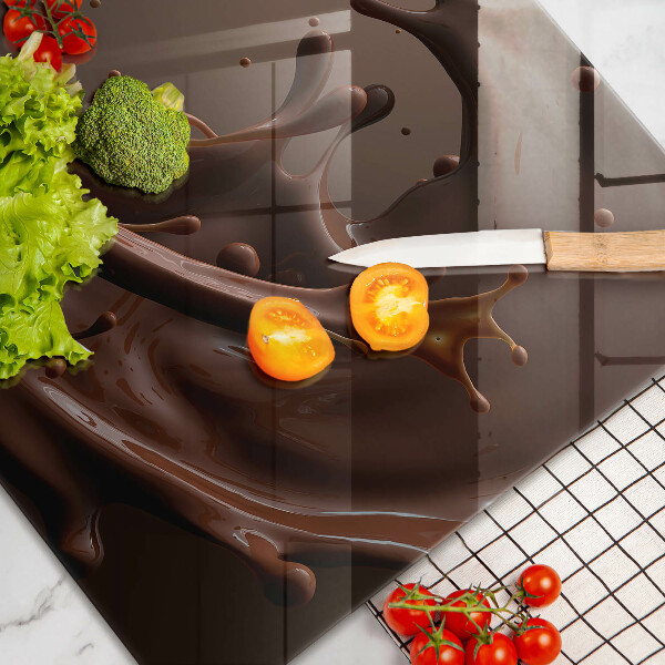Induction hob protector Liquid chocolate