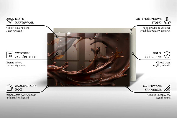 Induction hob protector Liquid chocolate