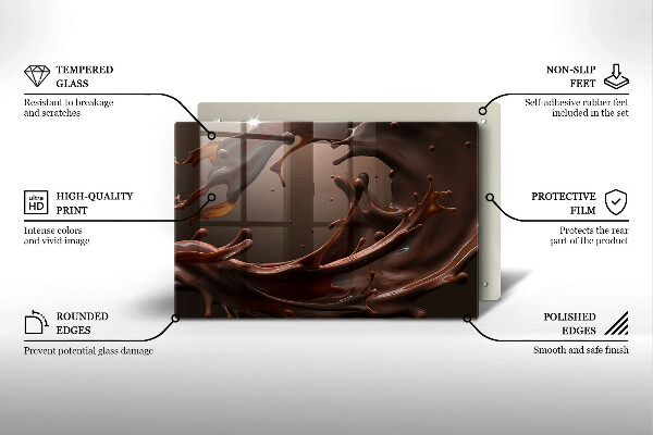 Induction hob protector Liquid chocolate