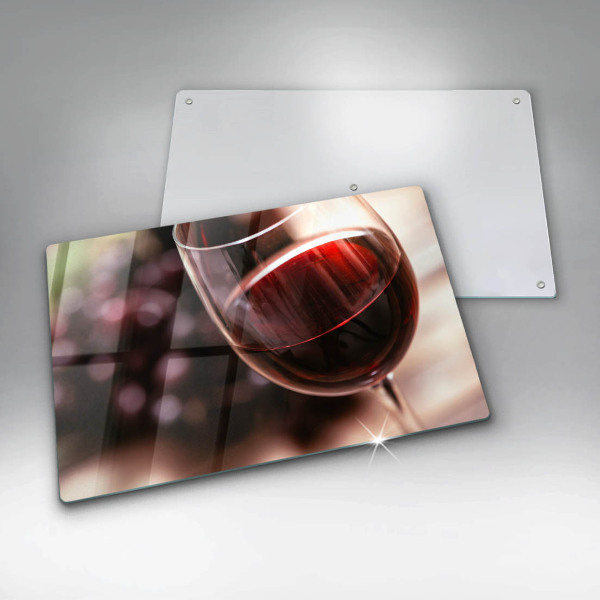 Worktop saver A glass of red wine