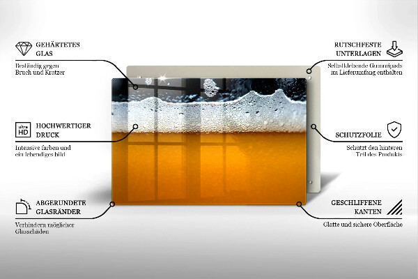 Induction hob protector Beer drink foam