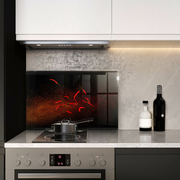 Induction hob protector Hot chili peppers