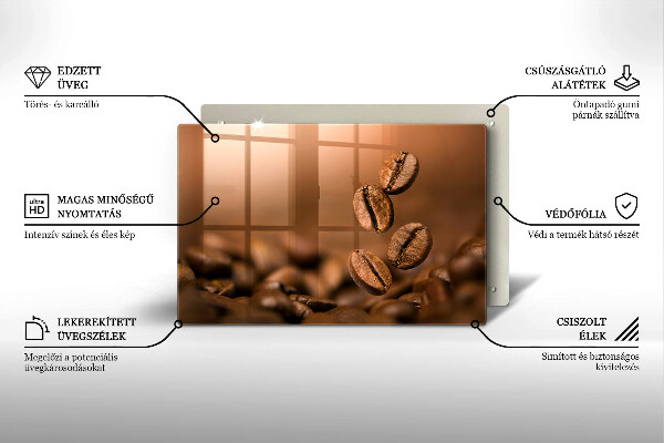 Induction hob protector Coffee beans