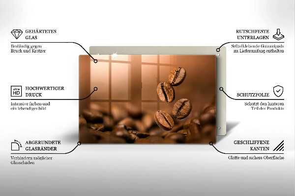 Induction hob protector Coffee beans