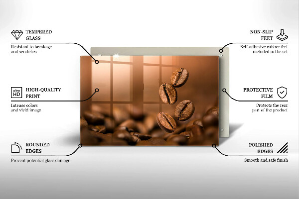 Induction hob protector Coffee beans