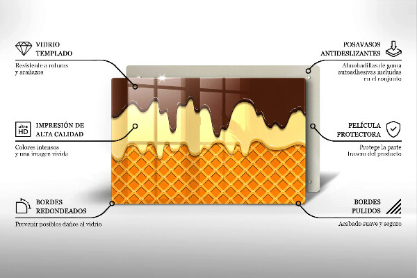 Induction hob protector Illustration of ice cream