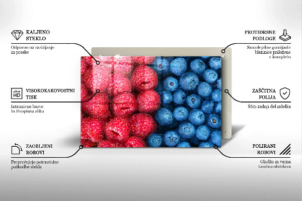 Worktop saver Fruit of raspberry and blueberries