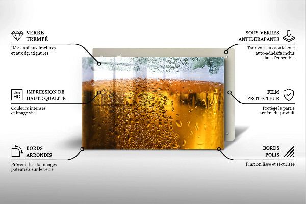 Worktop saver Wet glass of beer