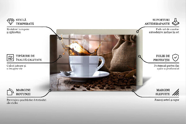 Induction hob cover Cup and coffee beans