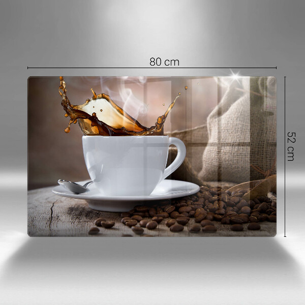 Induction hob cover Cup and coffee beans